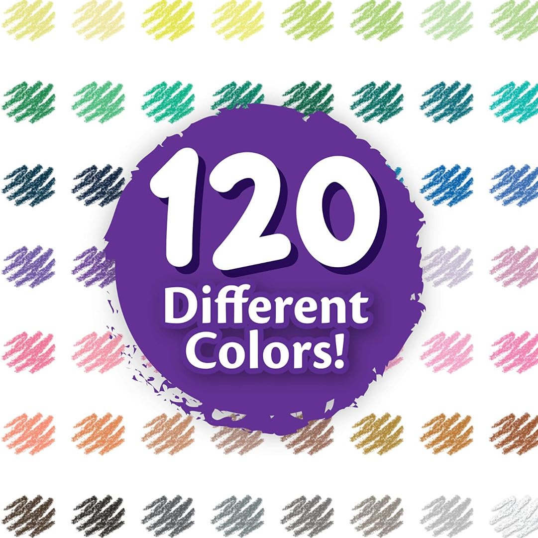 CRAYOLA Vibrant Colored Pencils Set 120 Count