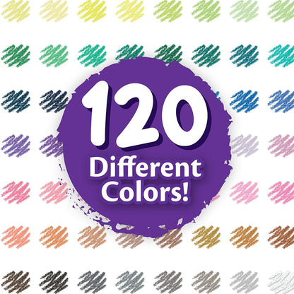 CRAYOLA Vibrant Colored Pencils Set 120 Count