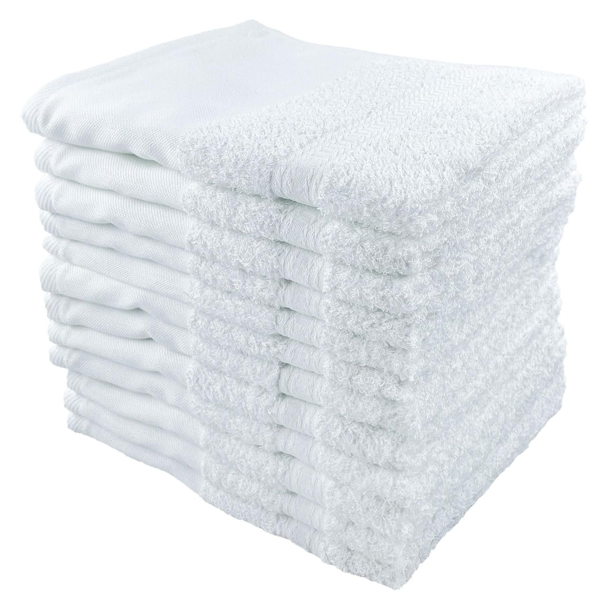 Senshu Towel White Face Towel Set 12 Pieces Lightweight Japanese Cotton