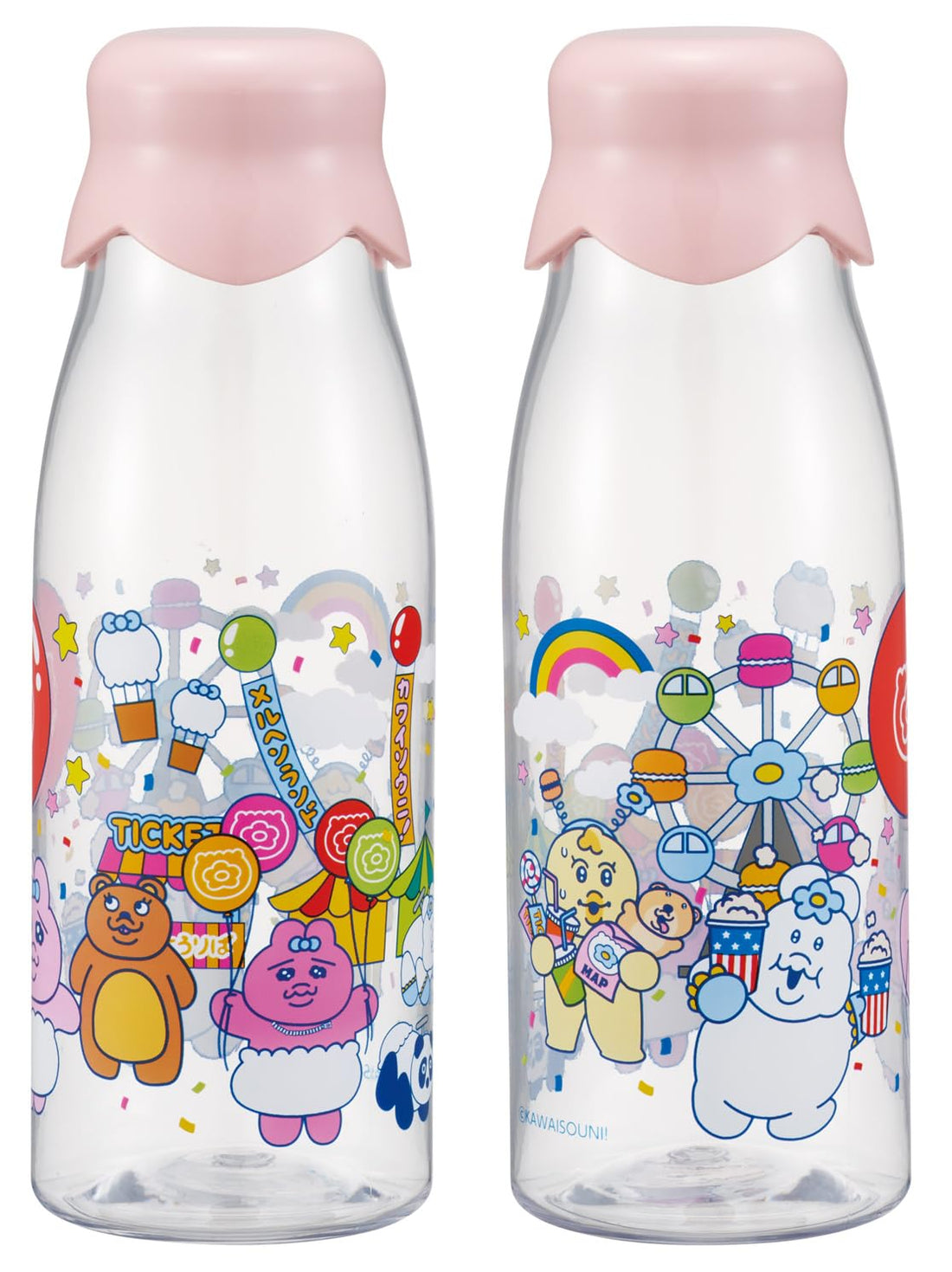 Skater Retro Milk Bottle Water Bottle 500ml with Tea Strainer