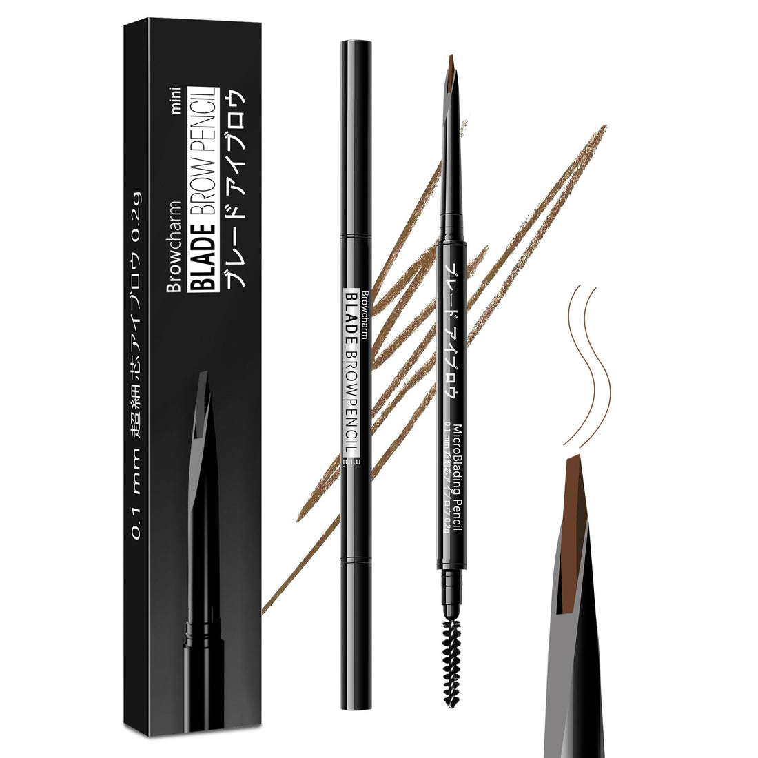 Maksure Eyebrow Pencil Ultra-Fine Waterproof Red Brown 0.1mm
