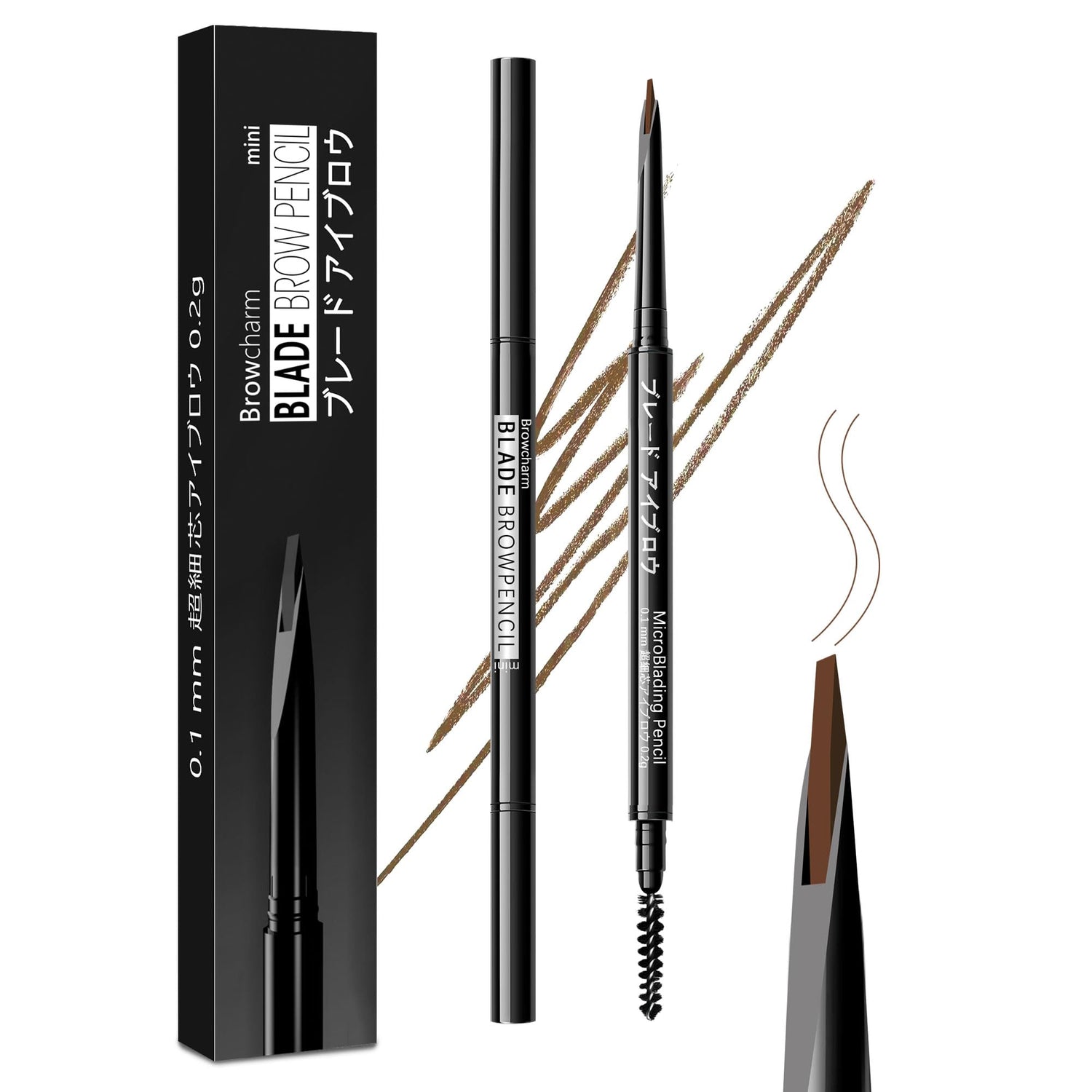 Maksure Eyebrow Pencil Ultra-Fine Waterproof Red Brown 0.1mm