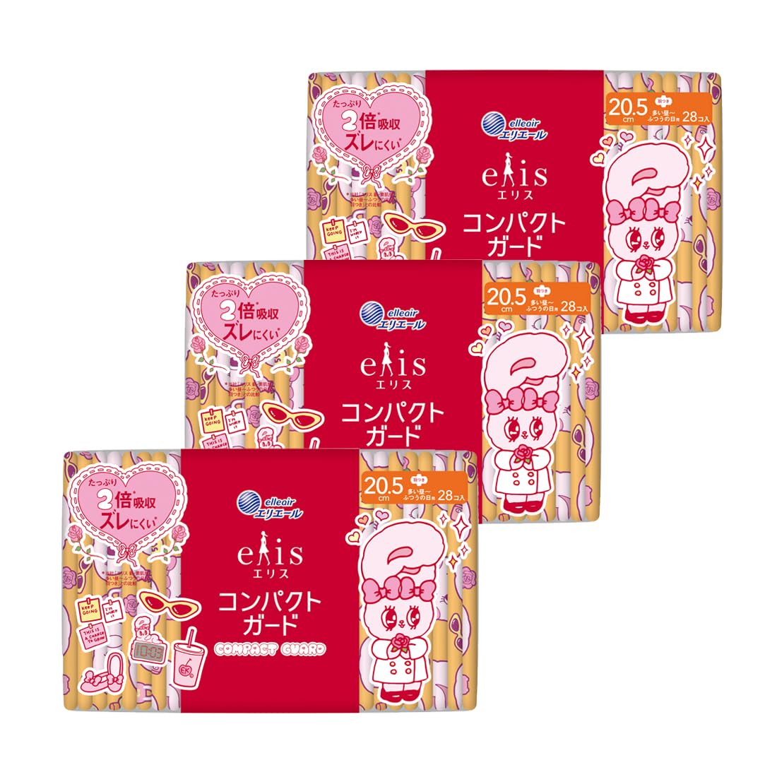 Eris Compact Guard Wings 20.5cm 84 Count for Daytime Protection