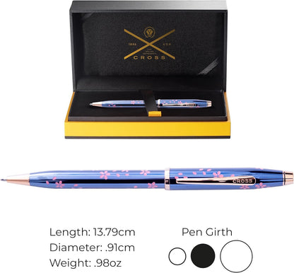 CROSS Ballpoint Pen Sakura Collection Century II Translucent Cobalt Blue