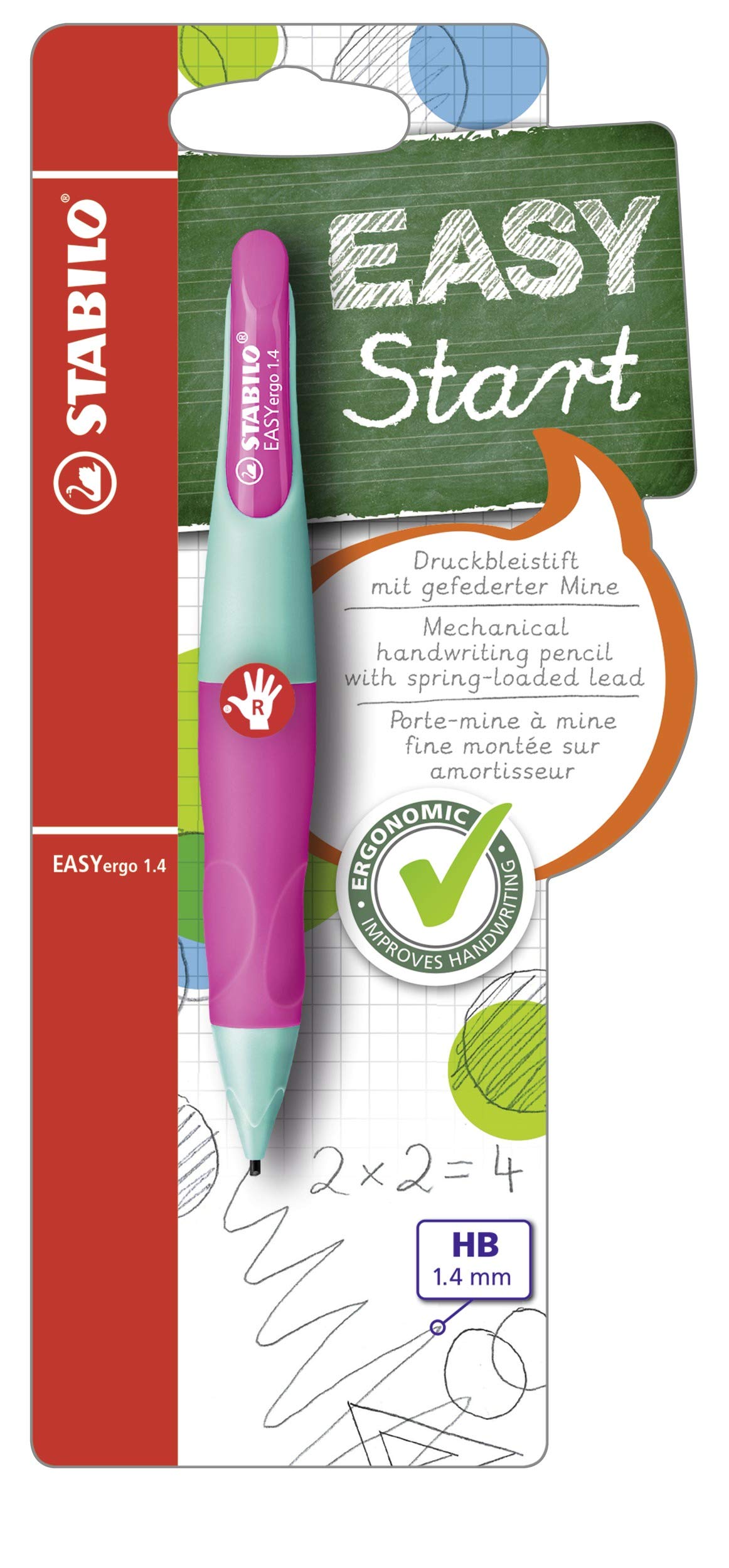 STABILO Easy Ergo Mechanical Pencil 1.4mm Right-Handed Pink