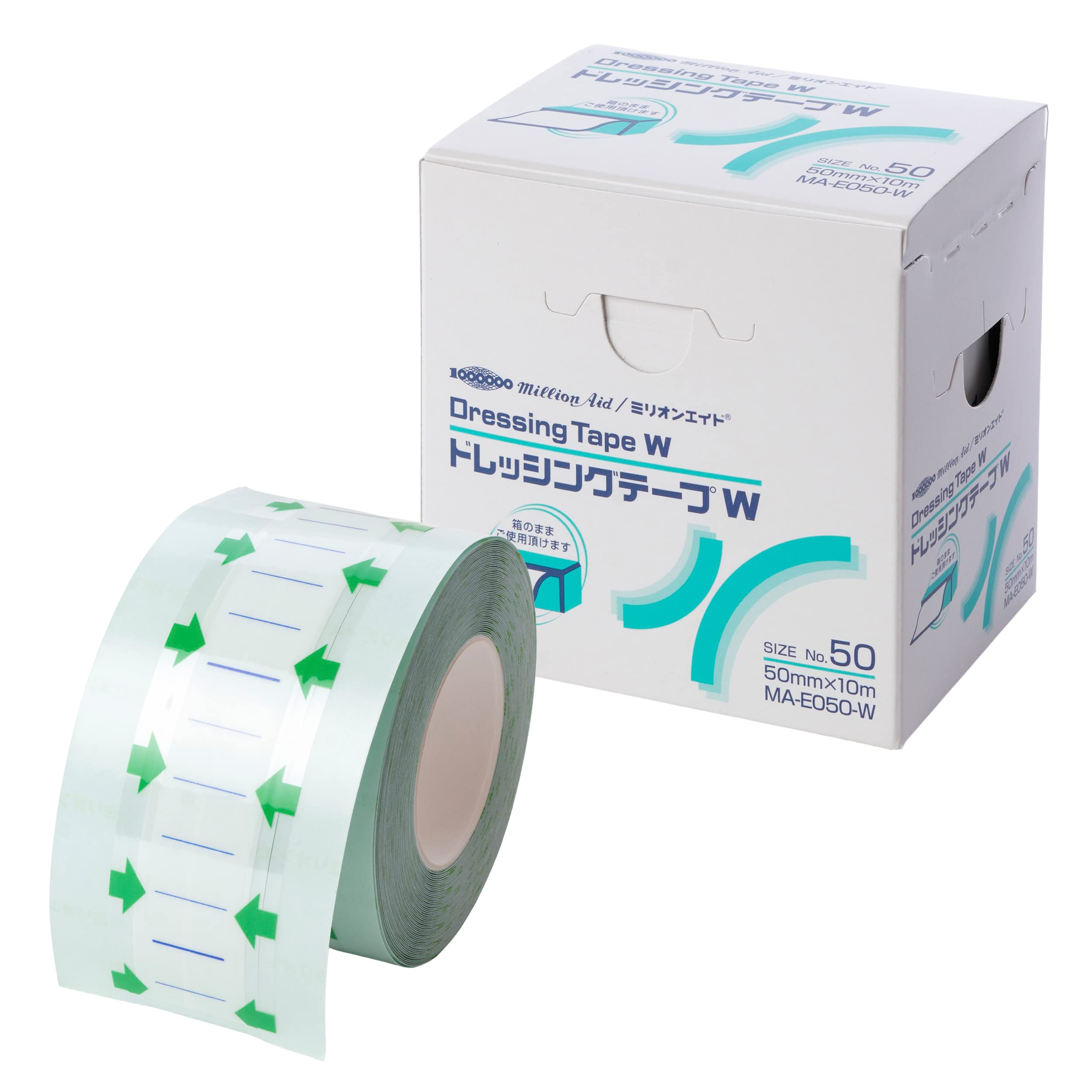 Million Aid Dressing Tape W 50mm x 10m Waterproof Film Roll