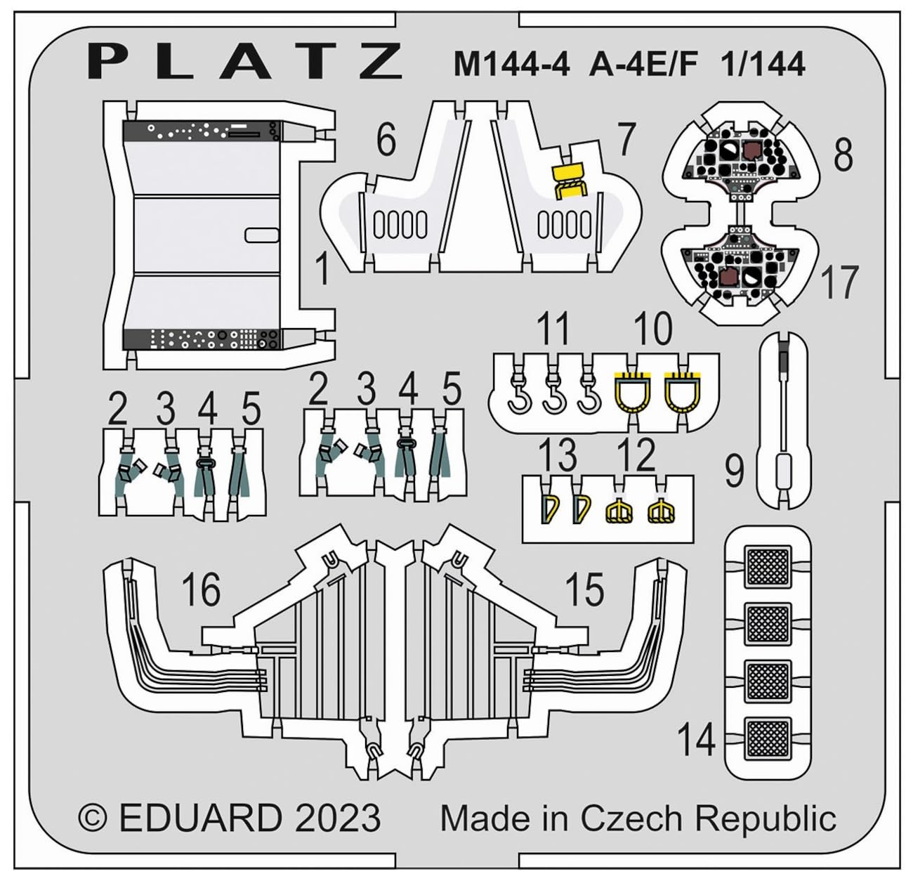 PLATZ 1/144 A-4E/F Skyhawk Detail Upgrade Parts for Model Kits