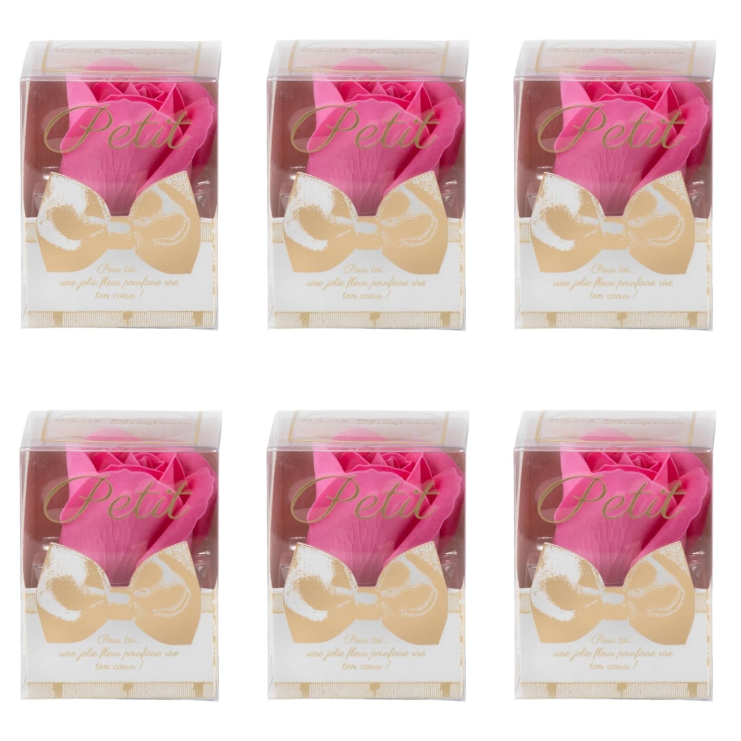 Q-FLA Bath Soak Soap Flower Set 6 Pieces Pink