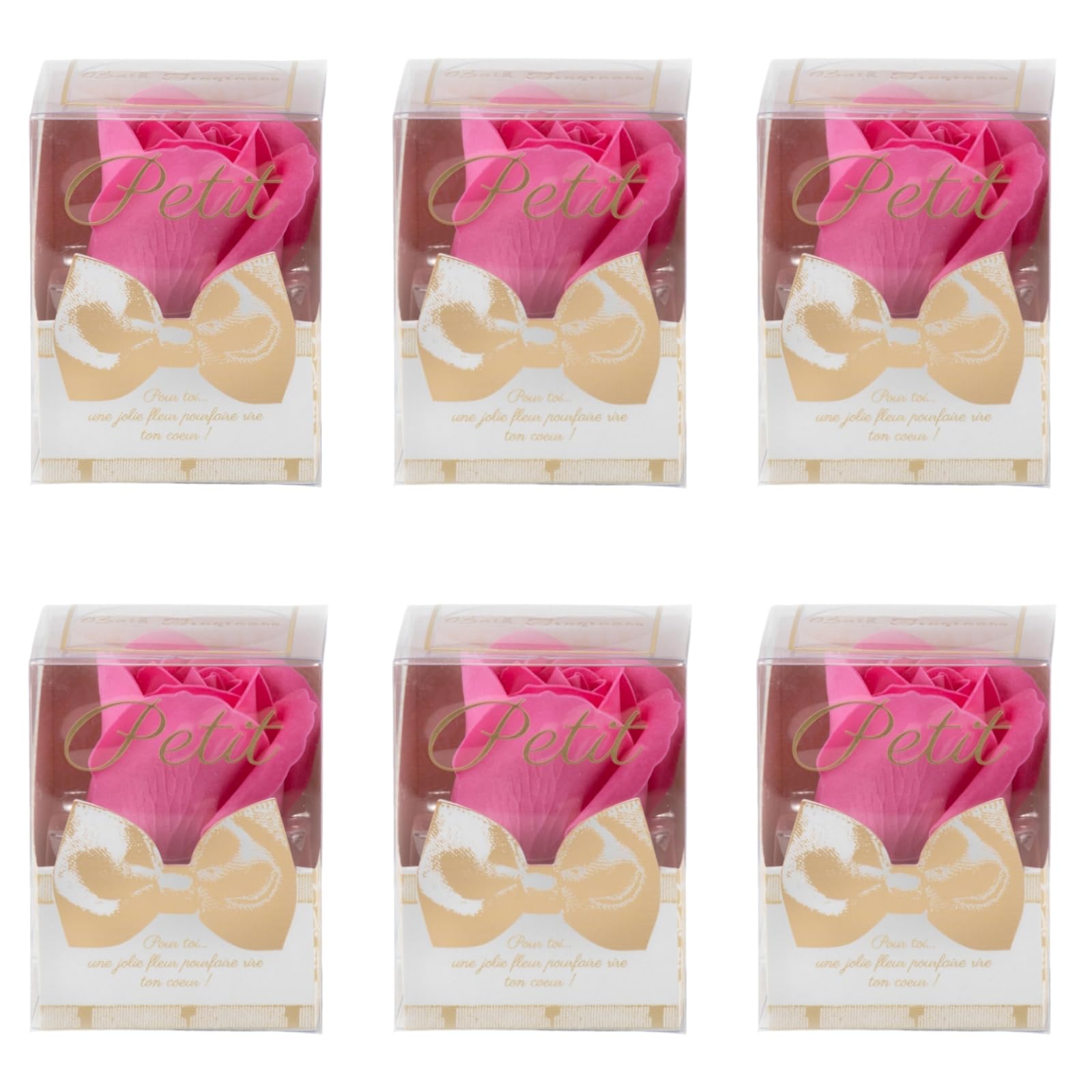 Q-FLA Bath Soak Soap Flower Set 6 Pieces Pink
