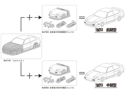 ABC Hobby 180SX Front Face Conversion Kit for Scale Models
