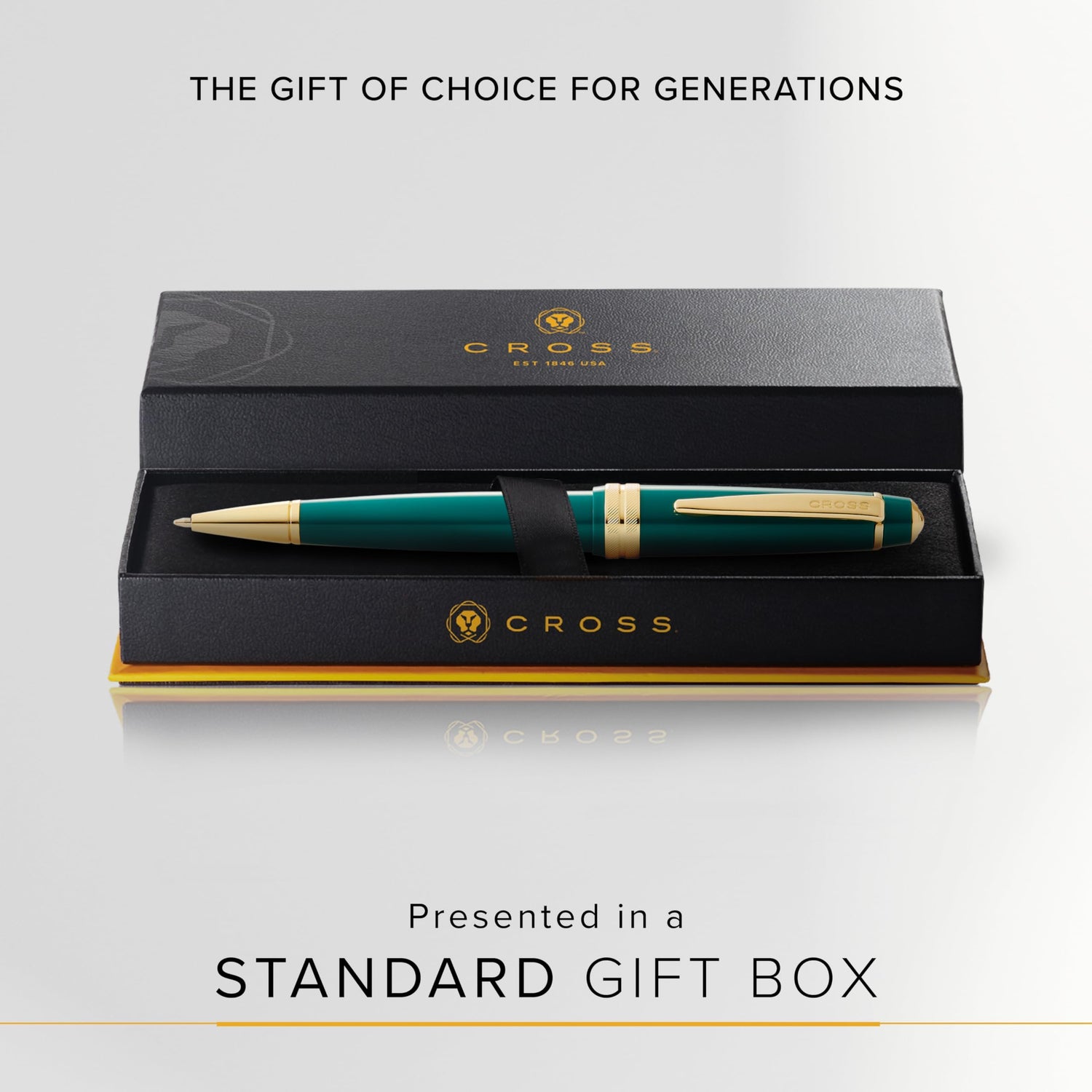 Cross Bailey Light Polish Green Resin Gold Ballpoint Pen