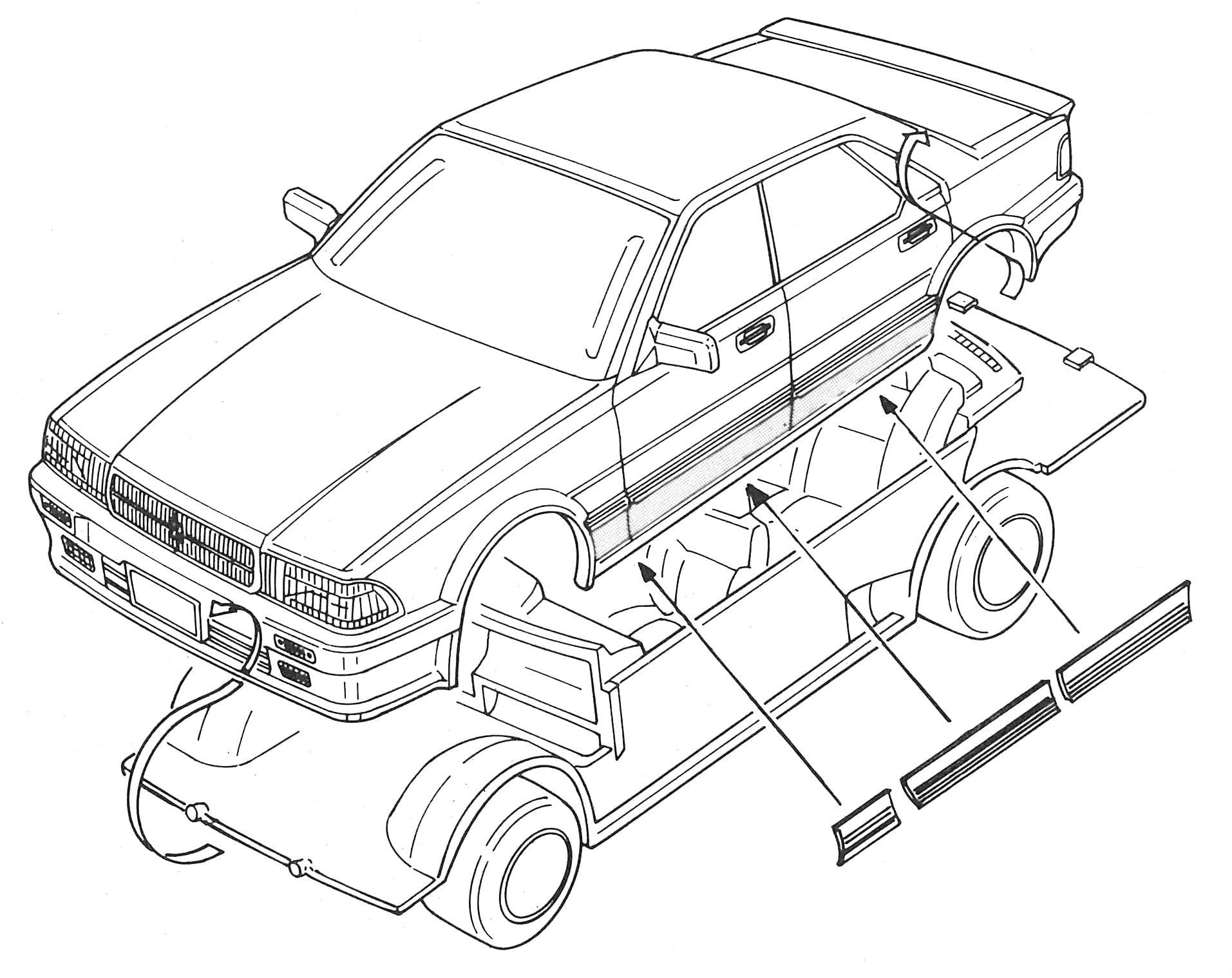 FUJIMI 1/24 Cedric V20E Gran Turismo Scale Model Kit