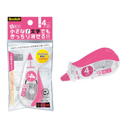 3M Scotch Correction Tape Pink 4mm x 10m for Easy Editing