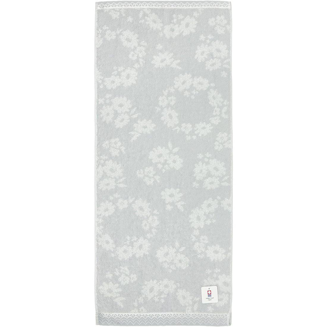 Hayashi Serviette de visage Imabari Flower Waltz grise, env. 34 × 80 cm, FO202929