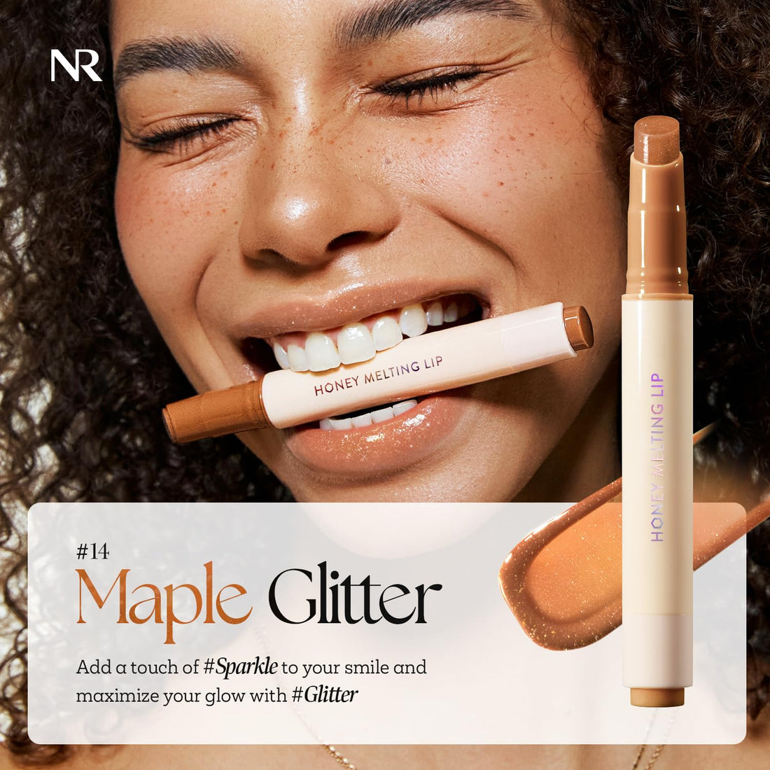 NATURE REPUBLIC Honey Melting Lip Glossy Glitter Lip 14 Maple Glitter