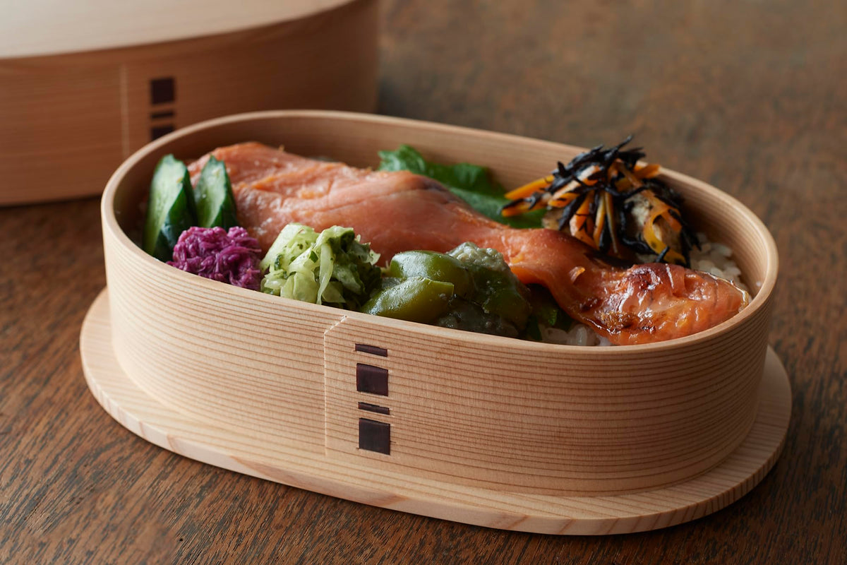Odate Kogei Large Oval Bento Box 750ml Traditional Japanese Craft