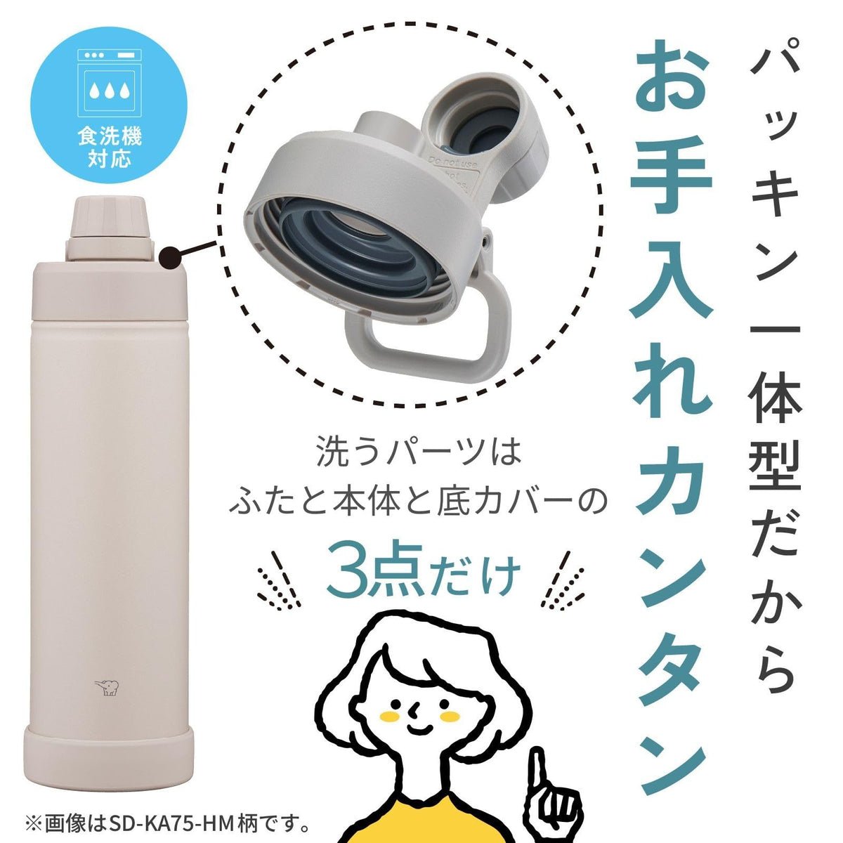 ZOJIRUSHI 0.75L Cool Bottle with Quick Hydration Feature