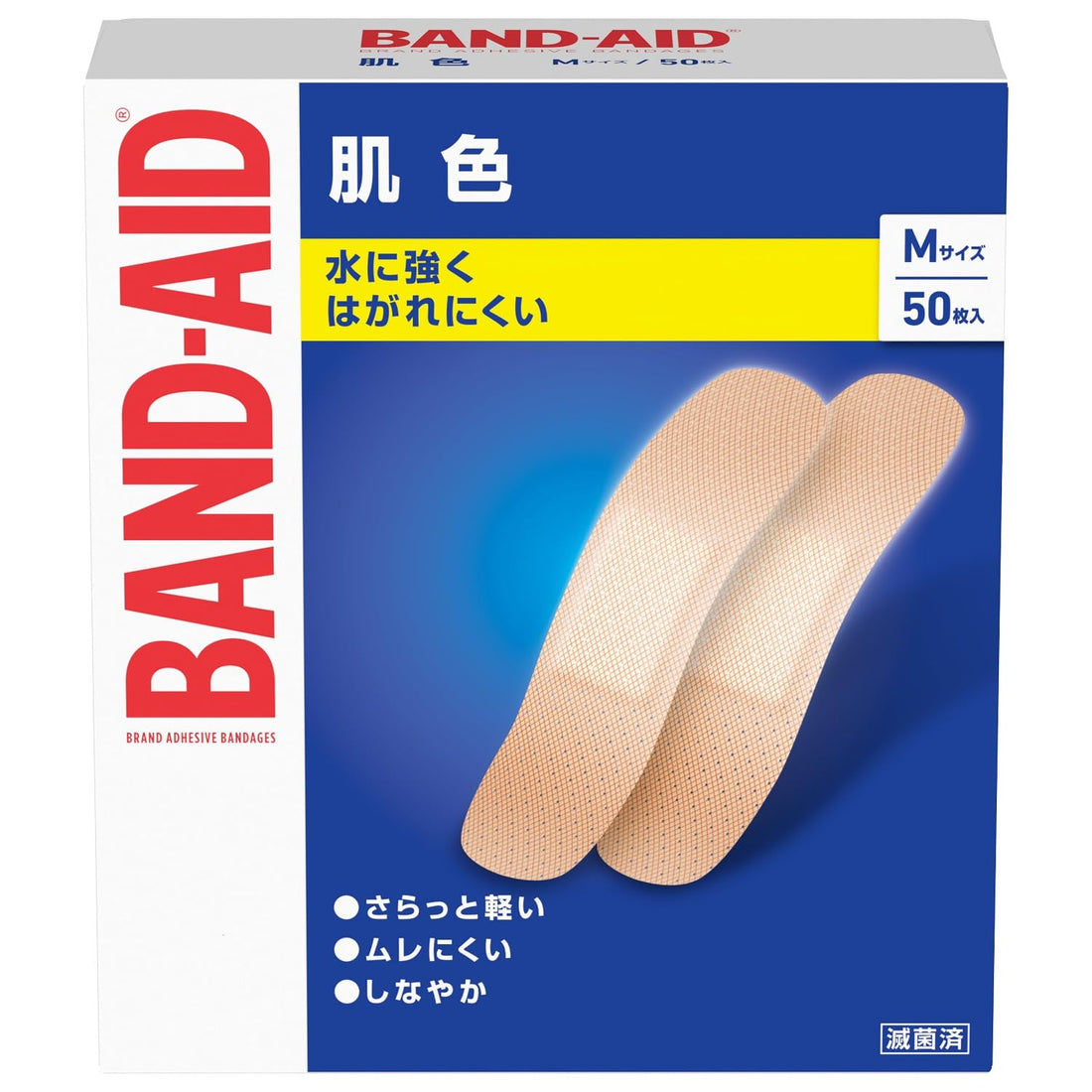 BAND-AID Skin Color Adhesive Bandages M Size 50 Count