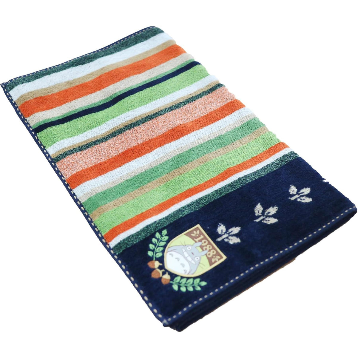 Marushin Face Towel Studio Ghibli Totoro Stripe 100% Organic Cotton