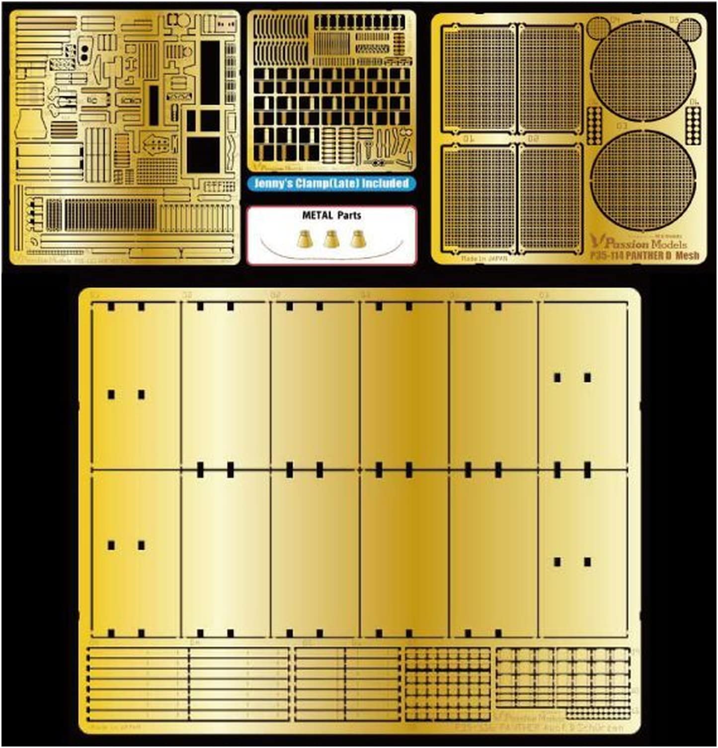 Passion Models Panther D Type Etching Value Set Model Kit Parts