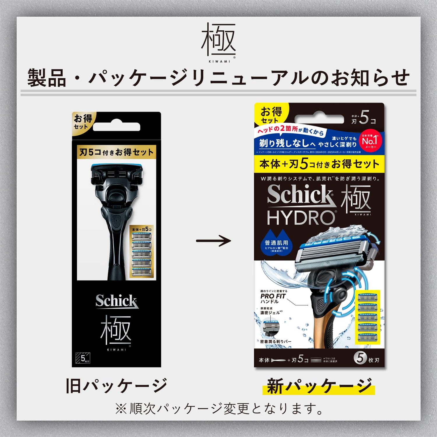 Schick Hydro 5 Razor Combo Pack for Men with 5 Blades