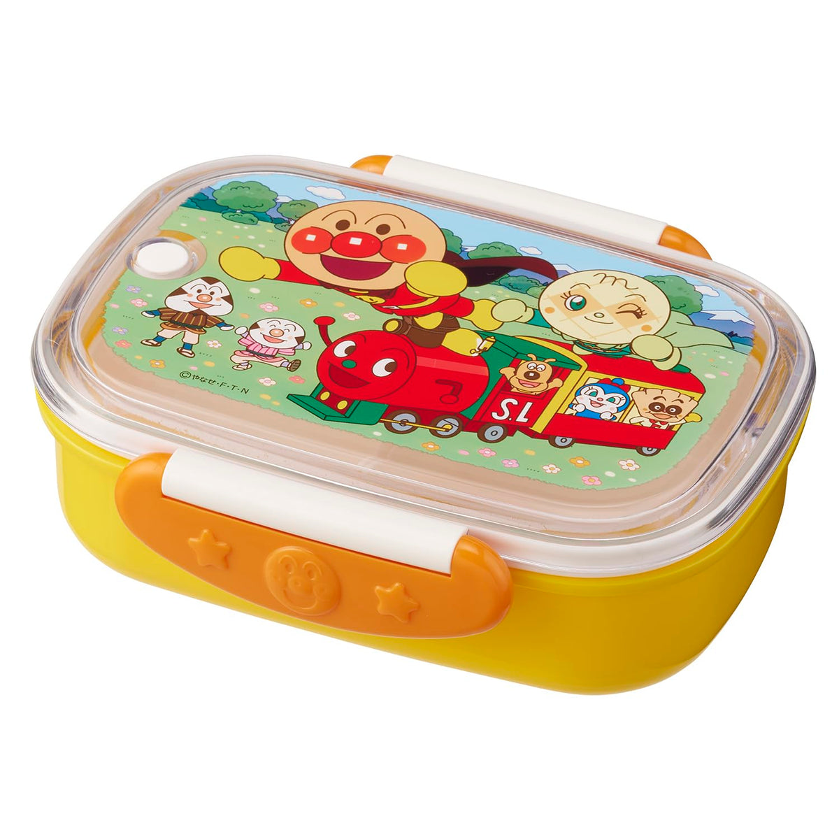 LEC Anpanman Antibacterial Lockable Bento Box 360mL Yellow