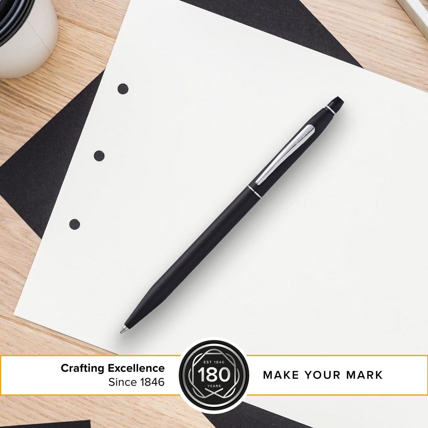 Cross Click Pen Satin Black Oil-Based Ballpoint Pen