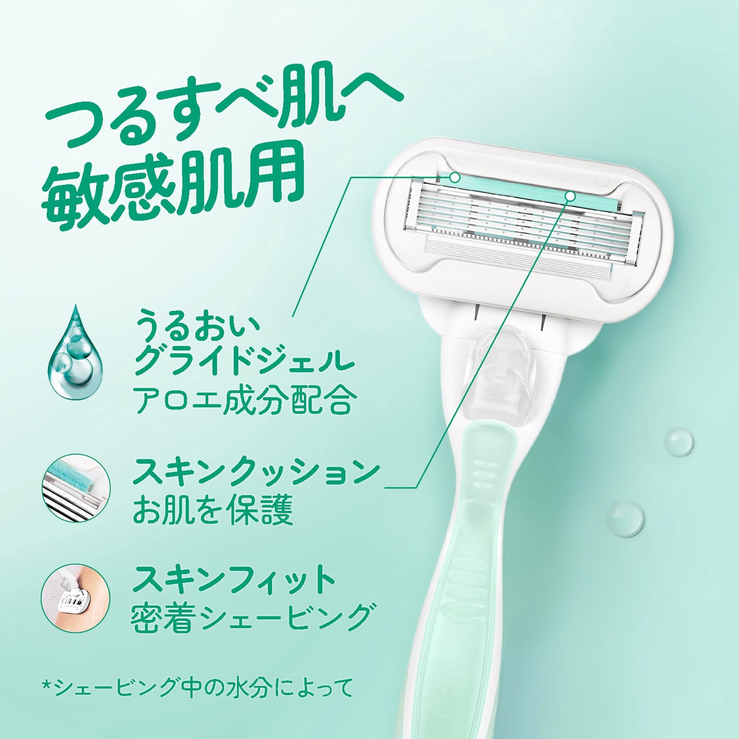 Gillette Venus Embrace Sensitive Razor for Smooth Skin with 2 Refill Blades