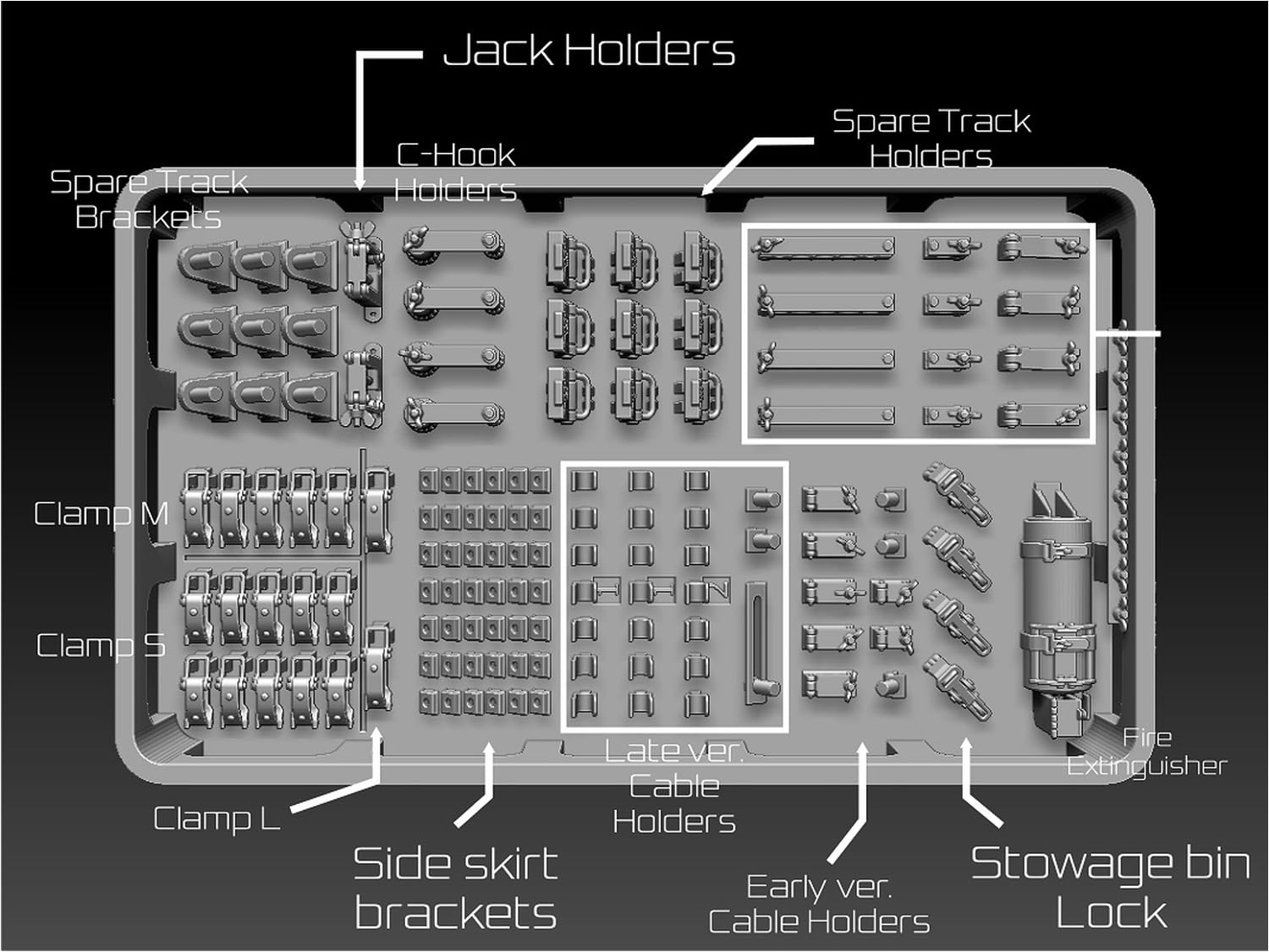 BSK Model 1/35 German Tiger I Tank Detail Parts Set
