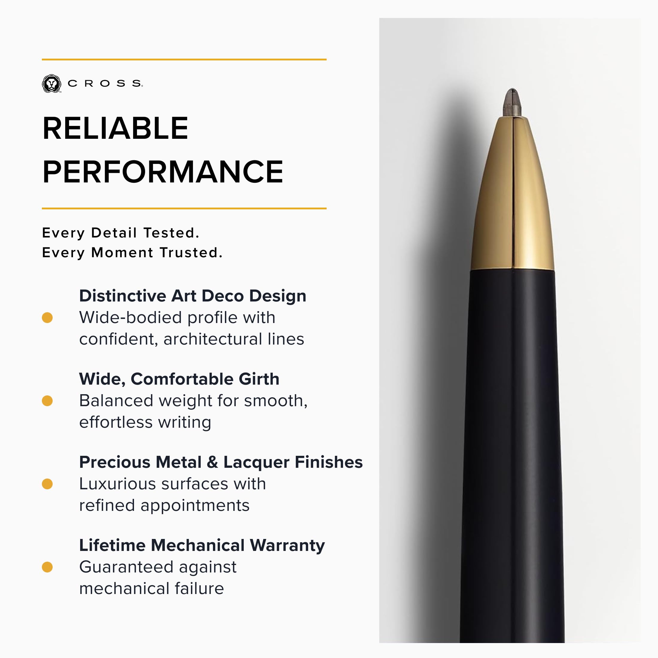 Cross Townsend Black Lacquer Ballpoint Pen