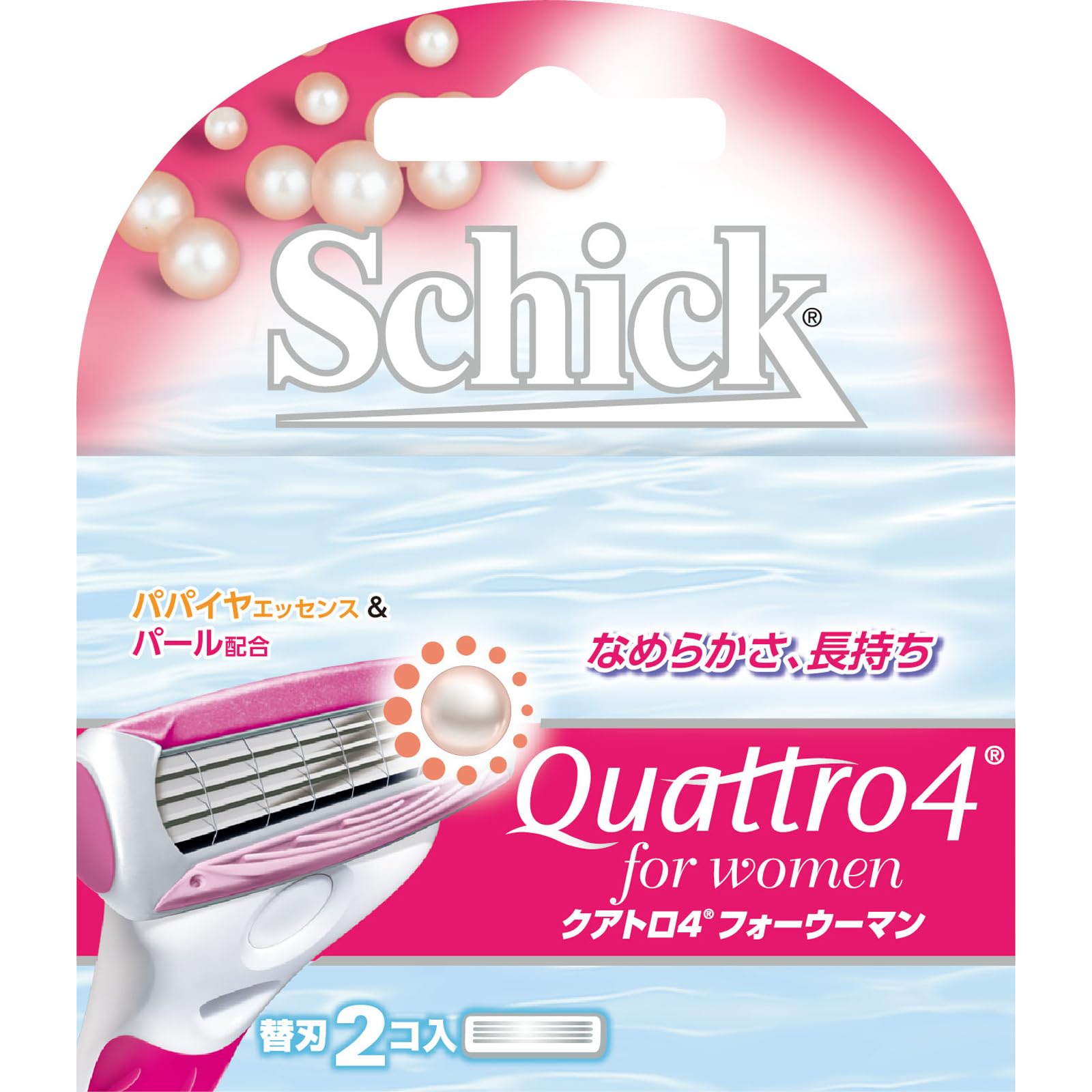 Schick Quattro for Women 4-Blade Razor Replacement Cartridges 2 Count