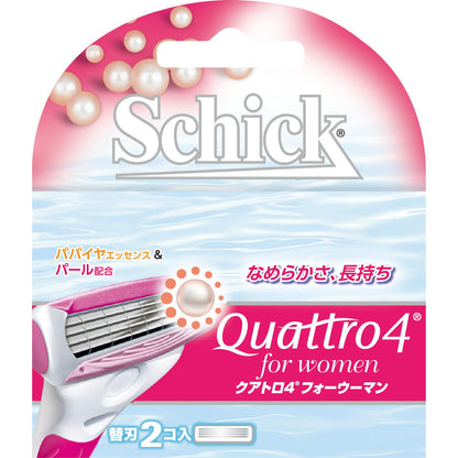 Schick Quattro for Women 4-Blade Razor Replacement Cartridges 2 Count