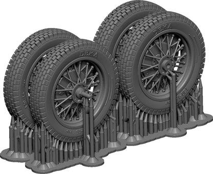 BSK Model 1/35 German Zundapp KS750 Motorcycle Wheel Set