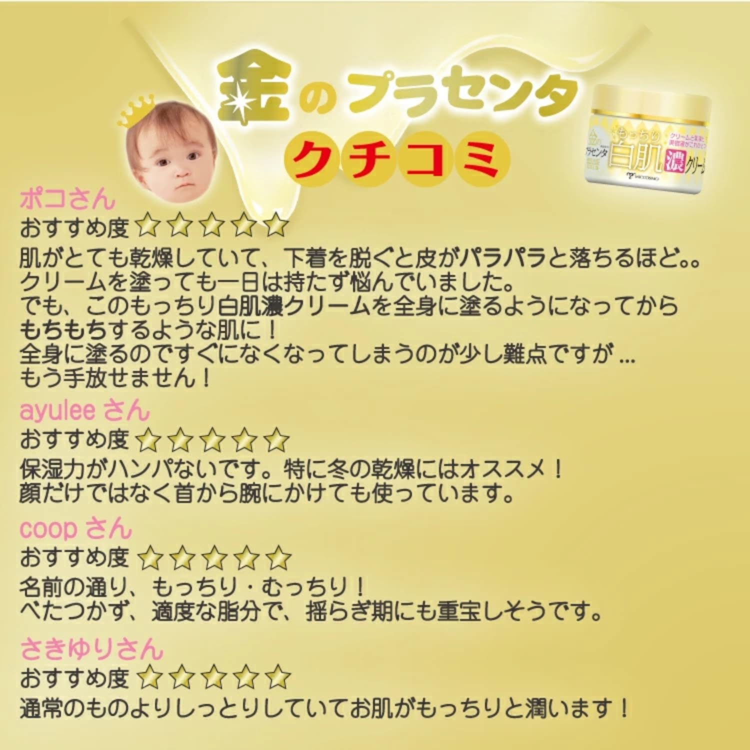 White Label Rich Moisturizing Placenta Cream 60g for Radiant Skin