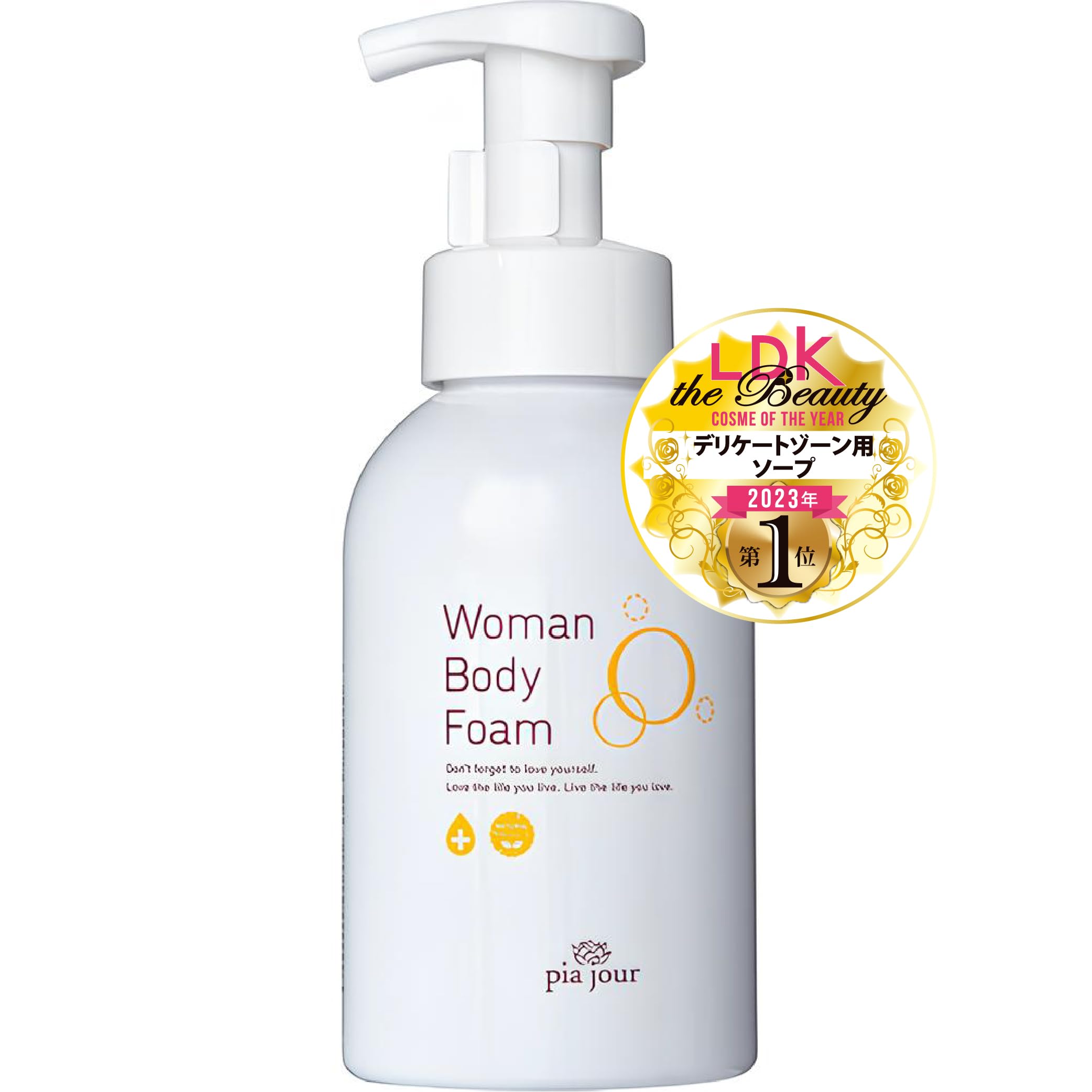 Pia Jour Body Foam 400ml Gentle Cleansing for Delicate Areas