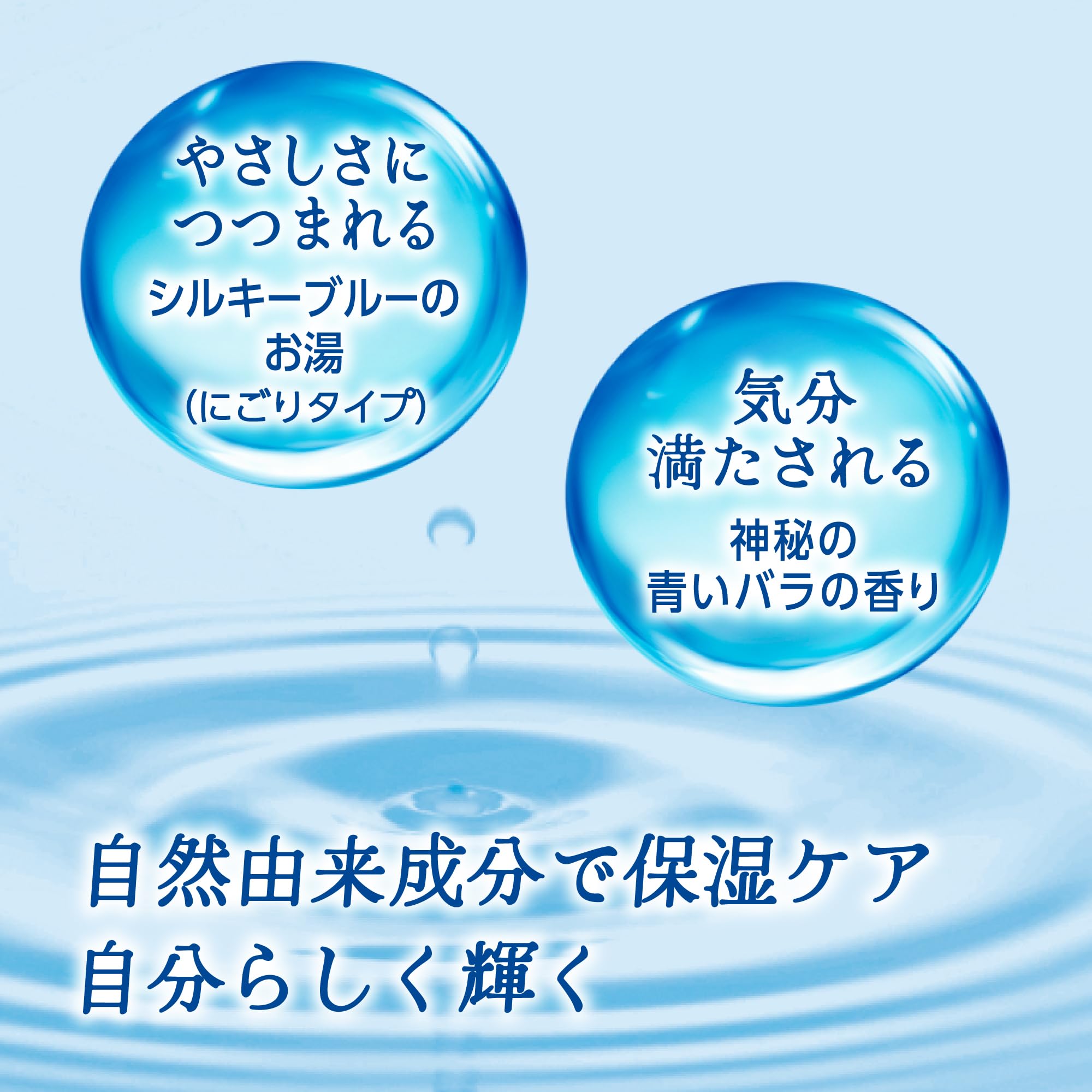 Baskin Bathing Powder Blue Rose Scent 360g Moisturizing Bath Soak