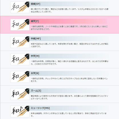 Sailor Fountain Pen Shiki Ori Hisakata Uchimizu Fine Point