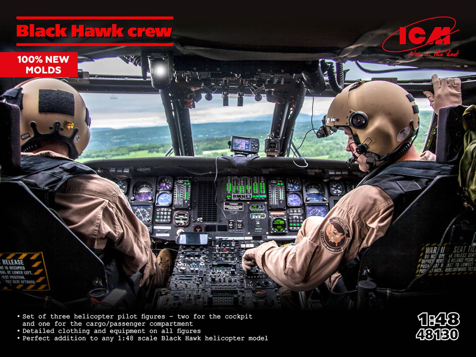 ICM 1/48 Black Hawk Crew Model Kit for Collectors