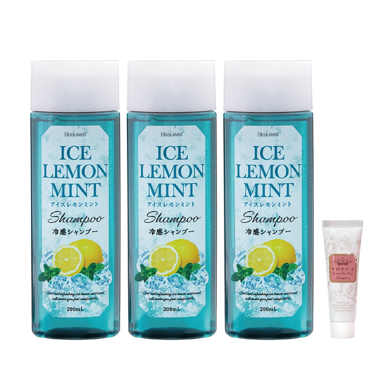 Beauwell Cool Shampoo Set with Refreshing Ice Lemon Mint Scent