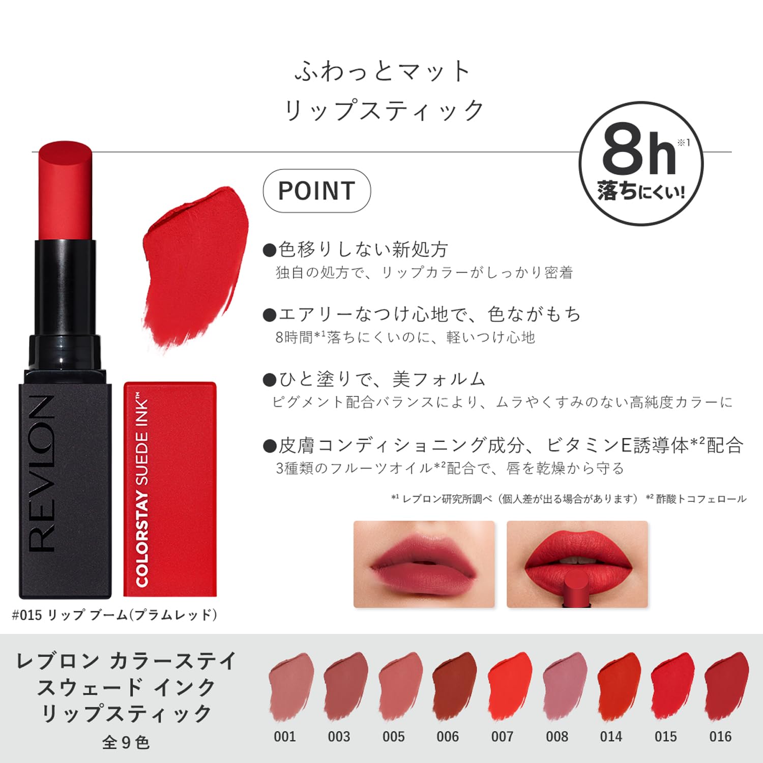REVLON ColorStay Suede Ink Lipstick Plum Red 2.55g