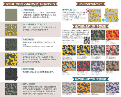 HiQparts Cloud Camouflage Masking Seal Set of 3 for Scale Models