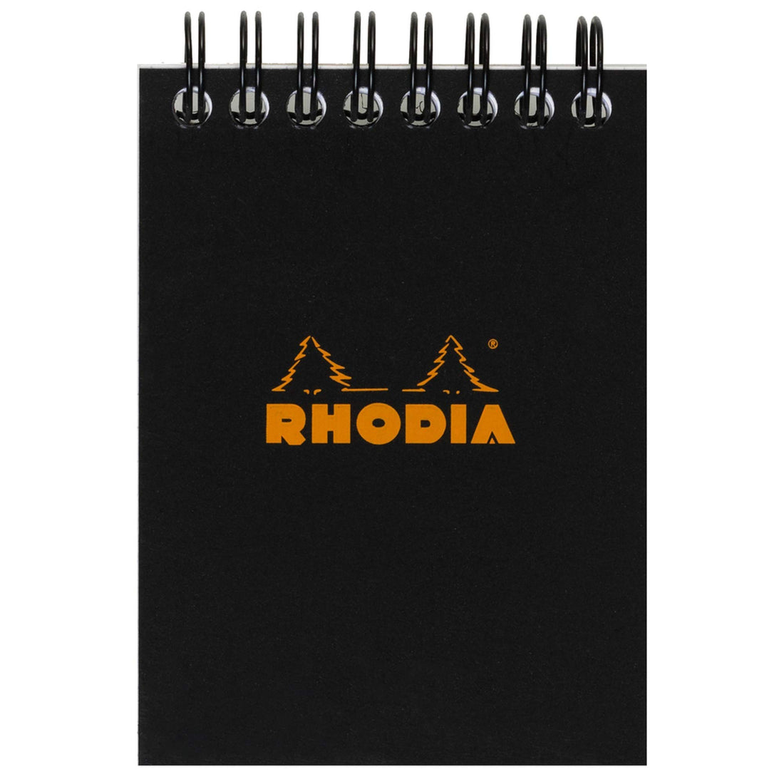 RHODIA No. 11 Classic Grid Notebook Pad, Black, A7, 160 Pages