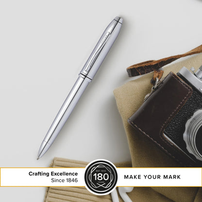 Cross Townsend Chrome Ballpoint Pen for Elegant Writing