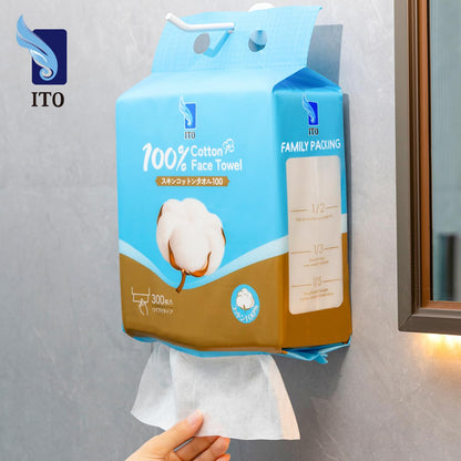 ITO Skin Cotton Facial Towels 300 Count Family Pack Soft Texture