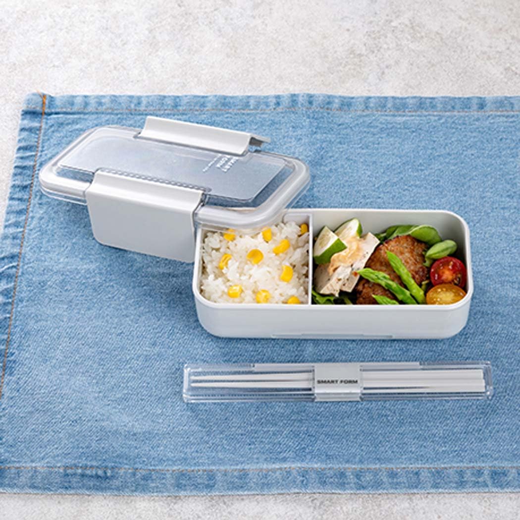 Lustroware Easy Care Slim Lunch Box 600ml Light Gray