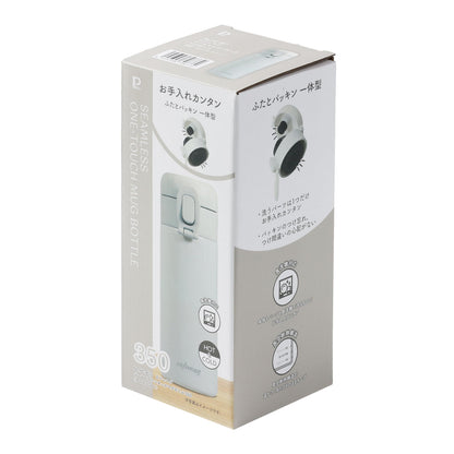Paarukinzoku Water Bottle One-Touch 350ml Off-White Seamless Design
