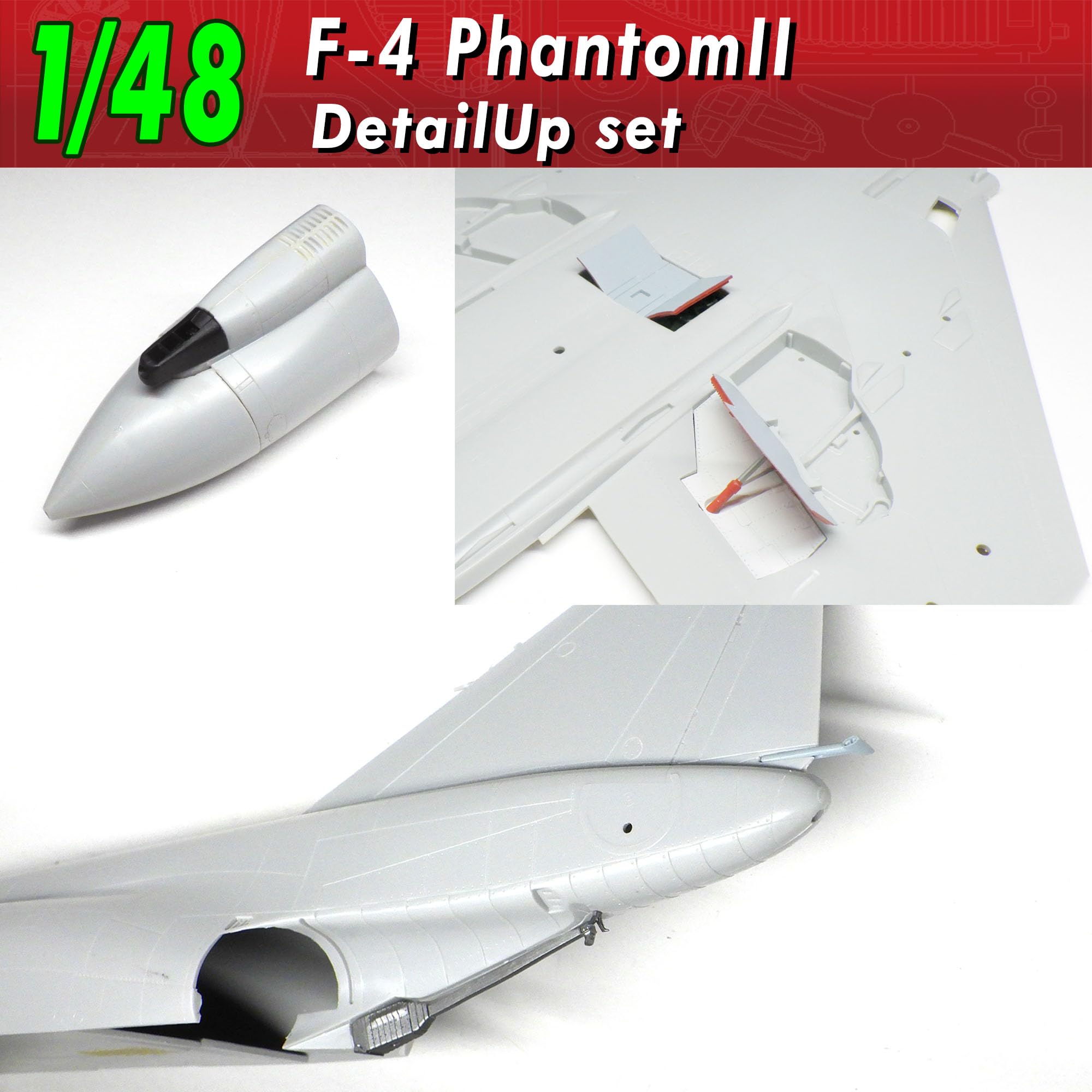 HMA 1/48 F-4 Detail Up Parts Set for Model Kits