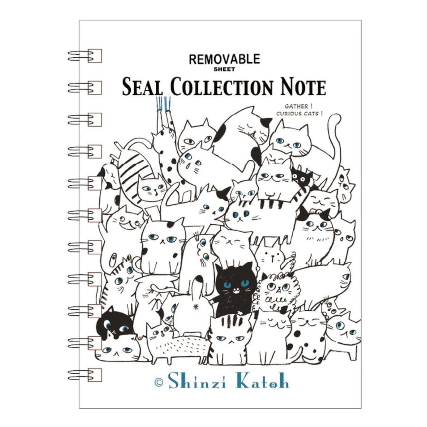 Shinzi Katoh Cat Hill A6 Sticker Book by Seal Do 40 Pages