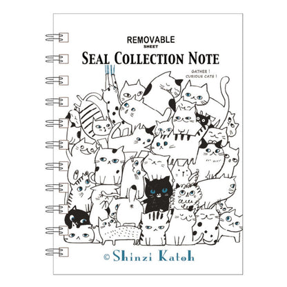 Shinzi Katoh Cat Hill A6 Sticker Book by Seal Do 40 Pages