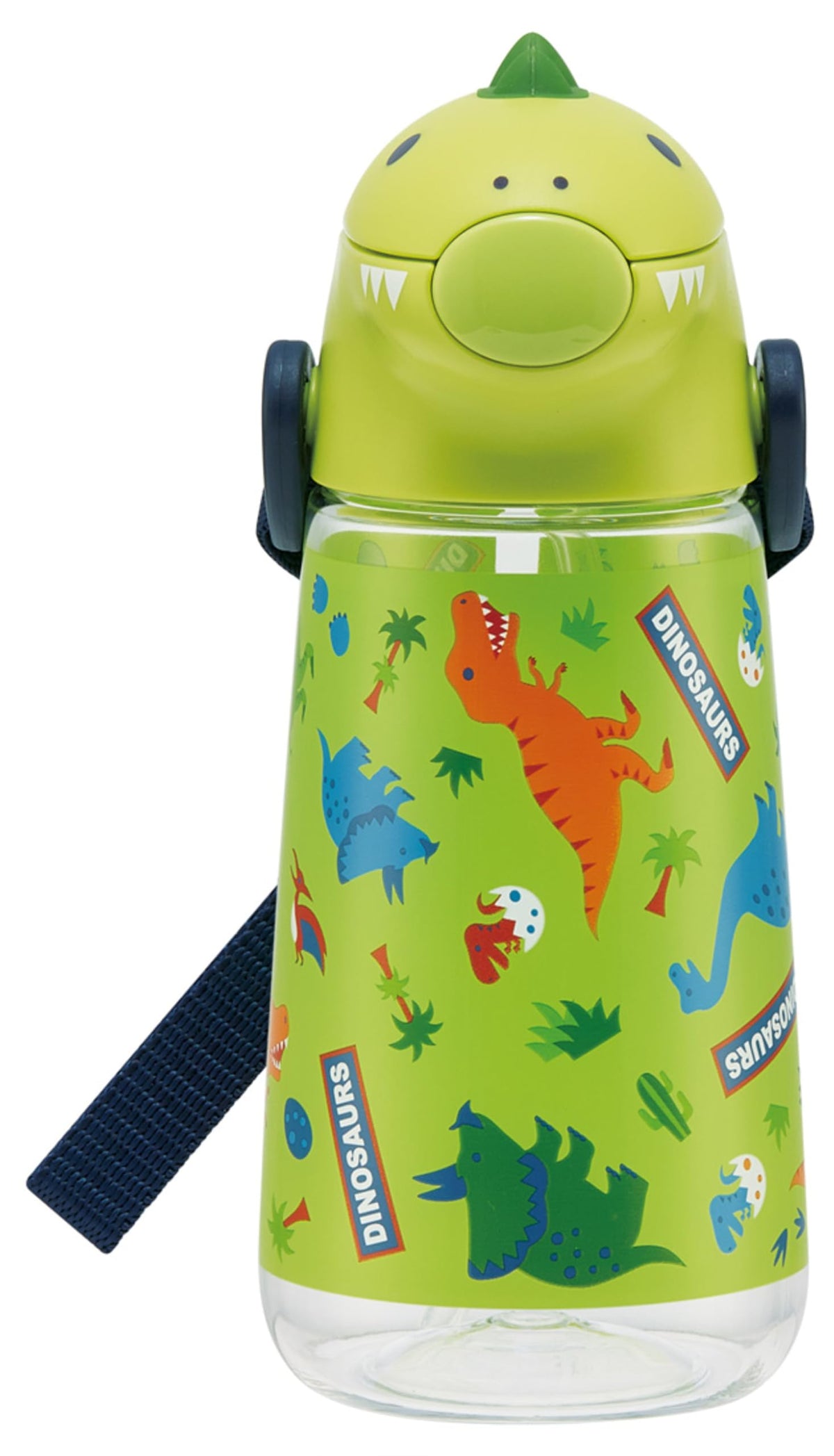 Skater Dinosaur Design Straw Bottle 420ml for Kids